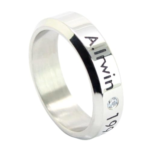 Fanstown Irwin Handmade Titanium Birthday Ring Necklace