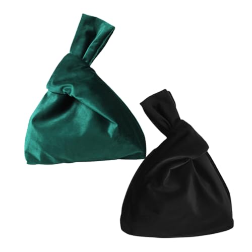 Toyvian 2 piezas Bolso de Mano de Terciopelo Vintage para Mujer Pequeño y Elegante Clutch de Noche con Bolso de Muñeca Ligero y Compacto para Boda y Fiesta Diseño Estético y Versátil
