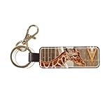 Fin et adapté à la poche : son design compact et fin tient confortablement dans votre main ou votre poche, ce qui rend ce petit porte-clés imprimé girafe en cuivre brillant parfait pour une utilisation en déplacement sans ajouter de volume inutile.
