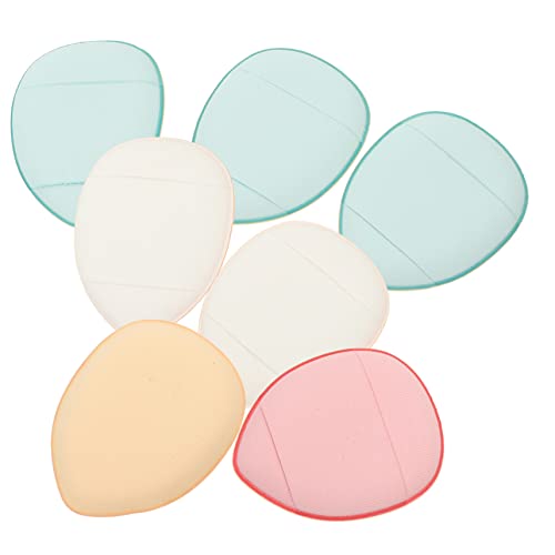 Ipetboom 7Pcs Mini Makeup Powder Puff Comfortable Finger Sponges for Precision Application for Loose and Foundation Makeup for Professional Personal Use