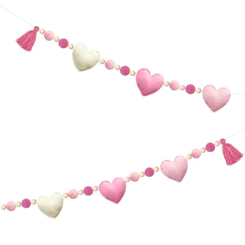 Ombre Pink Heart Decoration Handmade Pre-Strung...