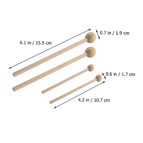 Par de baquetas profesionales de madera para batería miniatura 2