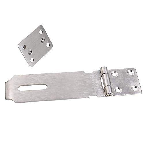 Image of SUS 304 Stainless Steel Padlock Hasp Door Clasp Gate Lock Latch 5 Inch (2 Pack)
