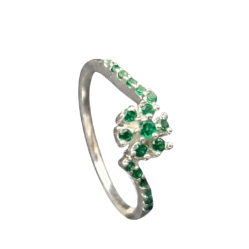 Image of Parasmoni Sparkling Green Floral Ring