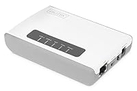 DIGITUS 2-Port USB 2.0 Wireless Multifunction Network Server 300 Mbps