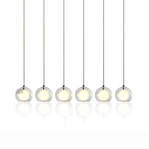 Suspension en verre créative pour comptoir de restaurant et cuisine chic