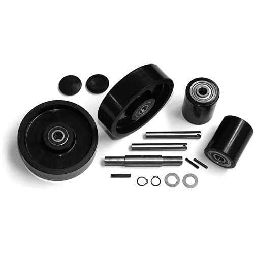 GPS Complete Wheel Kit for Manual Pallet Jack - Fits BT by GPS - Generic Parts Service – 10"L x 10"W x 5"H, Polyurethane, Black, Model GWK-LHM-CK*