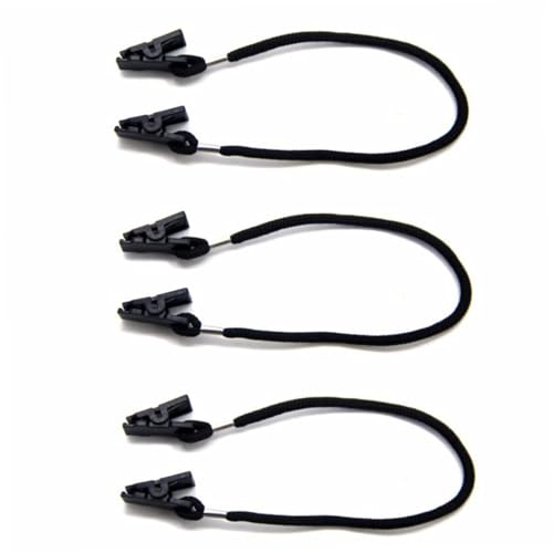 [TINEASUR] 3 ߗރNbv XqNbv Cނ胋A[ R mNbv muffler clip rope strap outdoor [v Black