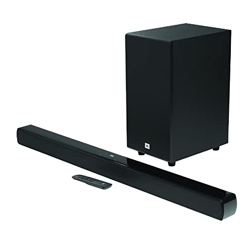 JBL Cinema SB190 Deep Bass, Dolby Atmos Soundbar with Wireless Subwoofer for Extra Deep Bass, 2.1 Channel with Remote, Sound Mode for Voice Clarity, HDMI eARC, Bluetooth & Optical Connectivity