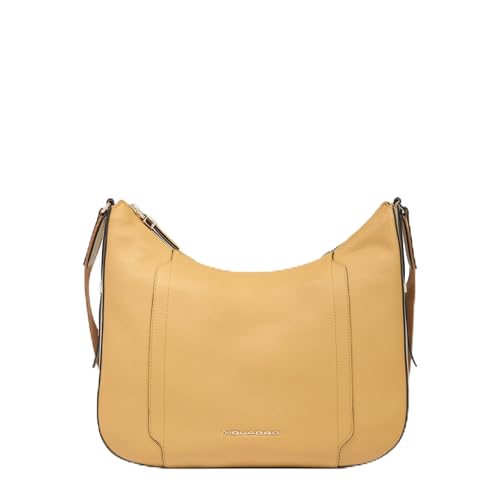Sac bandoulière Piquadro en cuir de prestige noir pour tablette