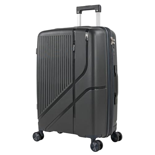 ITACA - Maleta Mediana con 4 Ruedas Giratorias para Viajes Largos Tipo Trolley. Ideal como Maletas de Viaje Grandes 23 Kilos y Maleta Viaje Mediana Resistentes, Antracita