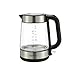 Amazon Basics Electric Kettle with Glass Carafe for Tea and Coffee, BPA-Free, Fast Boiling, Auto Shut-Off, Boil-Dry Protection, Water Level Indicator, 1.7 Liter, 1500W, Black and Silver