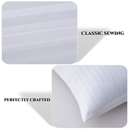 Kinmeroom Long Body Pillow For Side Sleeper - Stripe Embossed Large Body Pillows For Adults - Soft & Breathable Full Body Pillow Insert For Pregnancy Back Pain, 20X54 Inch #TOP2