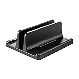 Vertikal Verstellbarer Laptop-Ständer aus Aluminium, tragbar, Notebook-Halterung, Stützbasis, Zubehör, Buchhalter (Color : Single-Slot Black)
