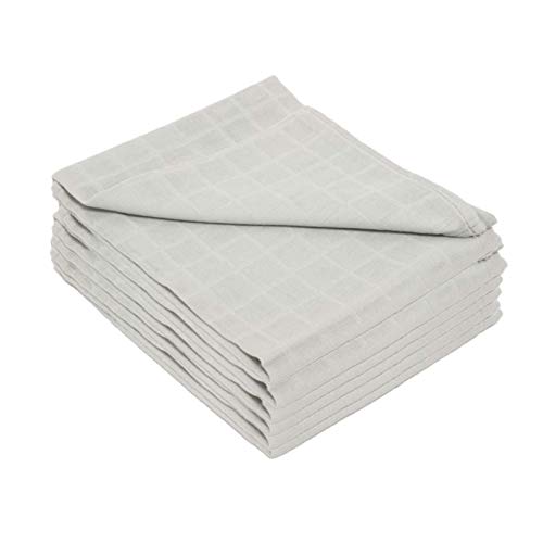 Baby Togs Muslin Cloths for Baby Baby Muslin Squares, Burp Cloths for Boys and Girls Grey 6 Pack
