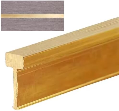 Brushed Brass T-Molding Transition Strip - Seam Binder for Tile to Wood, Entryways, Laminate Flooring Threshold, Durable Floor Covering Solution