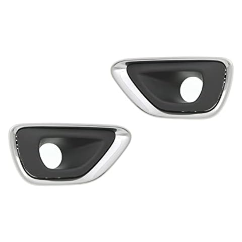 Mhakrl 68213205AA 68213204AA Pair Car Front Fog Light Grille Cover Trims for Jeep Compass 2014-2017 2016 2015 Fog Light Lamp Bezel Cover Frame Left & Right CH1038184 CH1039184 Cover
