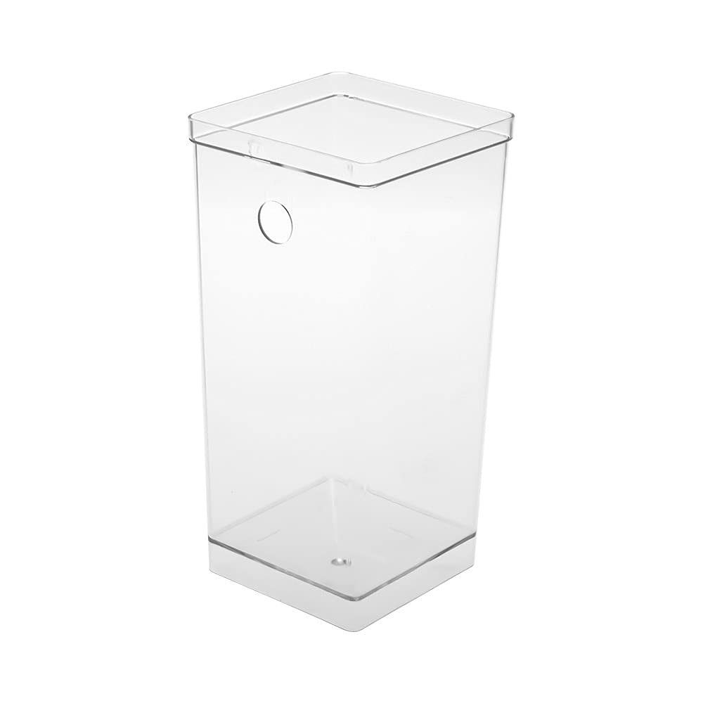 Aquarium Mini réservoir de Poisson Aquarium avec LED Lampe lumière Poisson Combats Cylindre Auto Nettoyage Petit réservoir Acrylique boîte Aquarium boîte Bocal ​Poisson (Color : White)