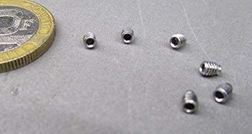 18-8 Stainless Steel Extended Tip Set Screws 3-56 x .125" Length 25 pcs