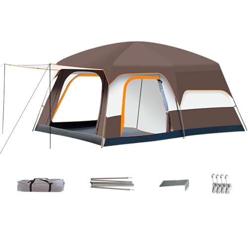 Hqunjikp Tienda de campaña familiar con habitaciones, tienda de campaña familiar para múltiples habitaciones, resistente a la intemperie, para exteriores, para playa, viajes, senderismo, festivales