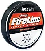 Beadsmith FireLine Braided Beading Thread 10LB Test Crystal Clear 125 Yards