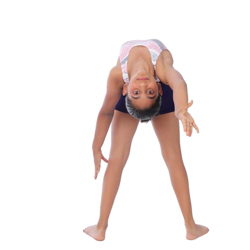 Image of IKAANYA Girls Unitard or Biketard for Gymnastics, Dance, Acrobatics or Swimming (Ages 3-15)