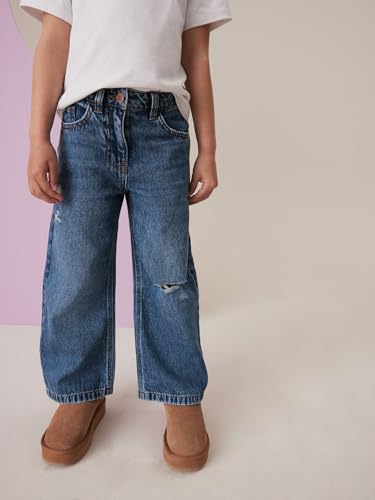 Vaqueros de pernera ancha para niñas con cintura cómoda y denim flexible 3