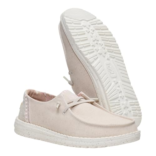 HEYDUDE HEYDUDE Wendy Woven Stitch Dusty Pink Size 8 | Women’s Shoes | Women’s Slip-on Loafers | Comfortable & Light-Weight