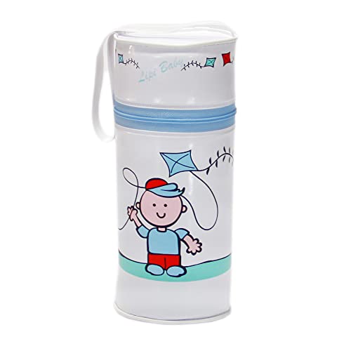Porta Mamadeira Térmico Unitário 360ml Com Isopor Lipi Baby - Cabe Avent Mam Lillo (Rosa Boneca)