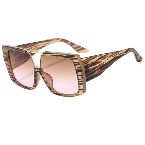 Lunettes de soleil vintage pour femme et homme avec verres surdimensionnées vertes UV400