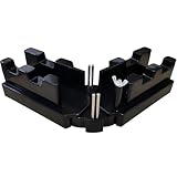 2-in-1 Mitre Box Angle Cutting Tool, Black Multi-Angle Miter Saw Guide for Woodworking, 30x6.4x5.3cm, 45°/60°/75°/90° Precision Cutting Jig