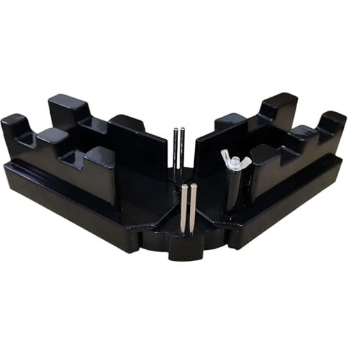 2-in-1 Mitre Box Angle Cutting Tool, Black Multi-Angle Miter Saw Guide for Woodworking, 30x6.4x5.3cm, 45°/60°/75°/90° Precision Cutting Jig