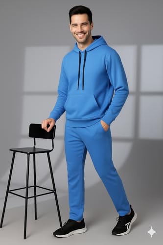 Image of Mack Jonney Solid Track Suit for men | Co-ord Set | Warm Fleece Tracksuit Set | Full Sleeve Hoodie