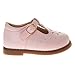 Josmo Baby Girls Maryjane Flats Slipon T Strap Closure - Newborn Infant Formal Dress Shoes Mary Jane - Pink (Size 4 Infants)
