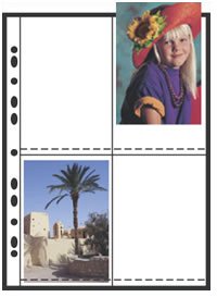 Arrowfile 6" x 4" White Acid-Free Photo Pocket Refills Pages