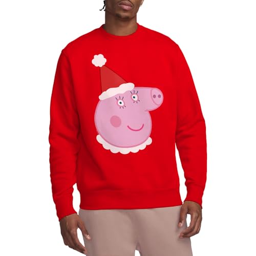 Sweat Peppa Pig Mummy Pig bonnet de Noël rouge mixte