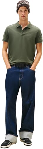 Tommy Jeans Herren TJM Slim Placket EXT Dm0dm18312 S/S Poloshirt, Green (Pewter Green), S EU – Ansicht 3