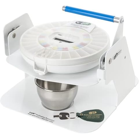 e-Pill MedTime Station Plus - Advanced Locked Automatic Pill Dispenser - Clear lid Cover