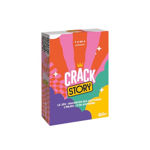 CRACK STORY – Jeu d’Ambiance Créatif et Addictif | Jeu de Société et de Cartes à Histoires | 2 à 8 Joueurs | Dès 10 Ans | Français