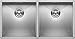 Produktbild Doppelbecken Spüle Edelstahl Küchen MIZZO Quadro 2x 40x40CM | Edelstahlspüle | Küchenspüle 2 Becken | Flächenbündig, Unterbau oder Einbau 90er Schrank | Doppelspüle Waschbecken | Doppel Einbauspüle