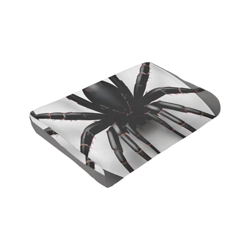Couverture en flanelle araignée noire pour lit et canapé - 8