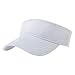 Jastore Kids Girls Boys Packable Hat Sun Visor Hats Cotton Sports Summer Golf Visor Hat (One Size, White)