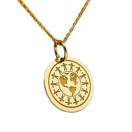 Pendentif paix plaqué or et sa maille en argent 925 pour cultiver l'harmonie