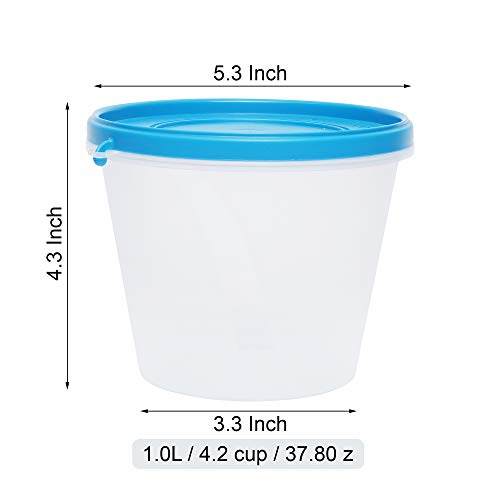 Image of Cutting EDGE Nesterware 1000ml Stackable Food Container (Set of 12, Blue) | BPA-free plastic, stackable design, leak-proof, kitchen storage, pantry, fridge, meal prep, reusable, travel use