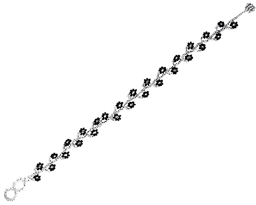 Mia Jewel Shop AK-020500 Czech Glass Seed Bead Floral Vine Flower Anklet thumb #1