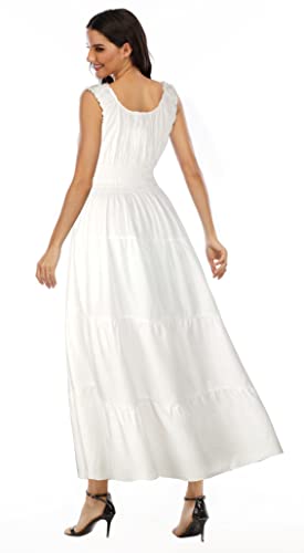Image of OSTOO Women's 2026 Summer Boho Floral Print Tiered Casual Flowy Long Maxi Dress