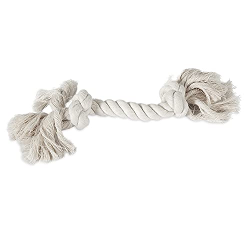 Booda 2Knot Rope Bone, White, Small #TOP2