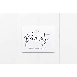 To My Parents Wedding Day Card - Mom and Dad of the Bride and Groom Gift To My Parents Wedding Day Card Mom and Dad of the Bride and Groom Gift