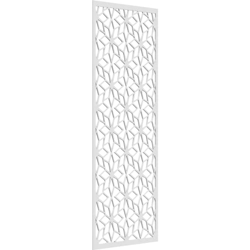 Image of 31 3 /8 inchW x 79 3 /8 inchH x 3 /8 inchT Lake Decorative Fretwork Wall Panels in Architectural Grade PVC