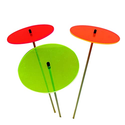 Sonnenfänger 3er Set Große Sun Discs, 75cm hohe Garten Sonnen Scheiben Ornamente für Drinnen und Draußen, Gärtner Geschenk, Farbe:rot/orange/grün Cover